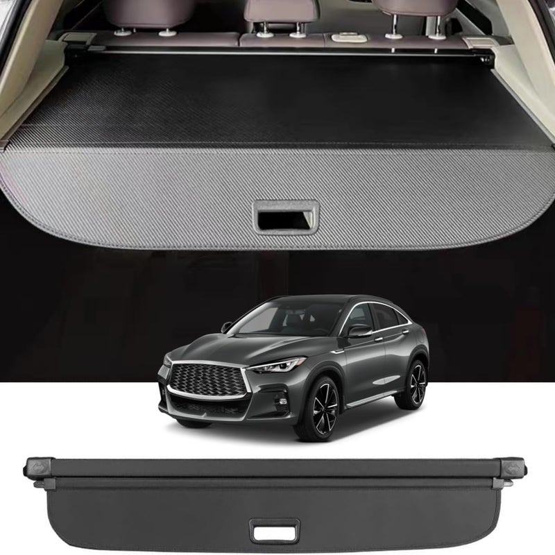 Okutech Black Retractable Cargo Cover Compatible with Infiniti QX55 2022-2025 2026, Rear Cargo Privacy Screen Luggage Security Shade Shield Car Accessory Trunk Cover for QX55 Accessories - Image 1